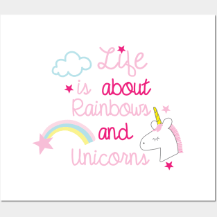 UNICORNS AND RAINBOWS Posters and Art